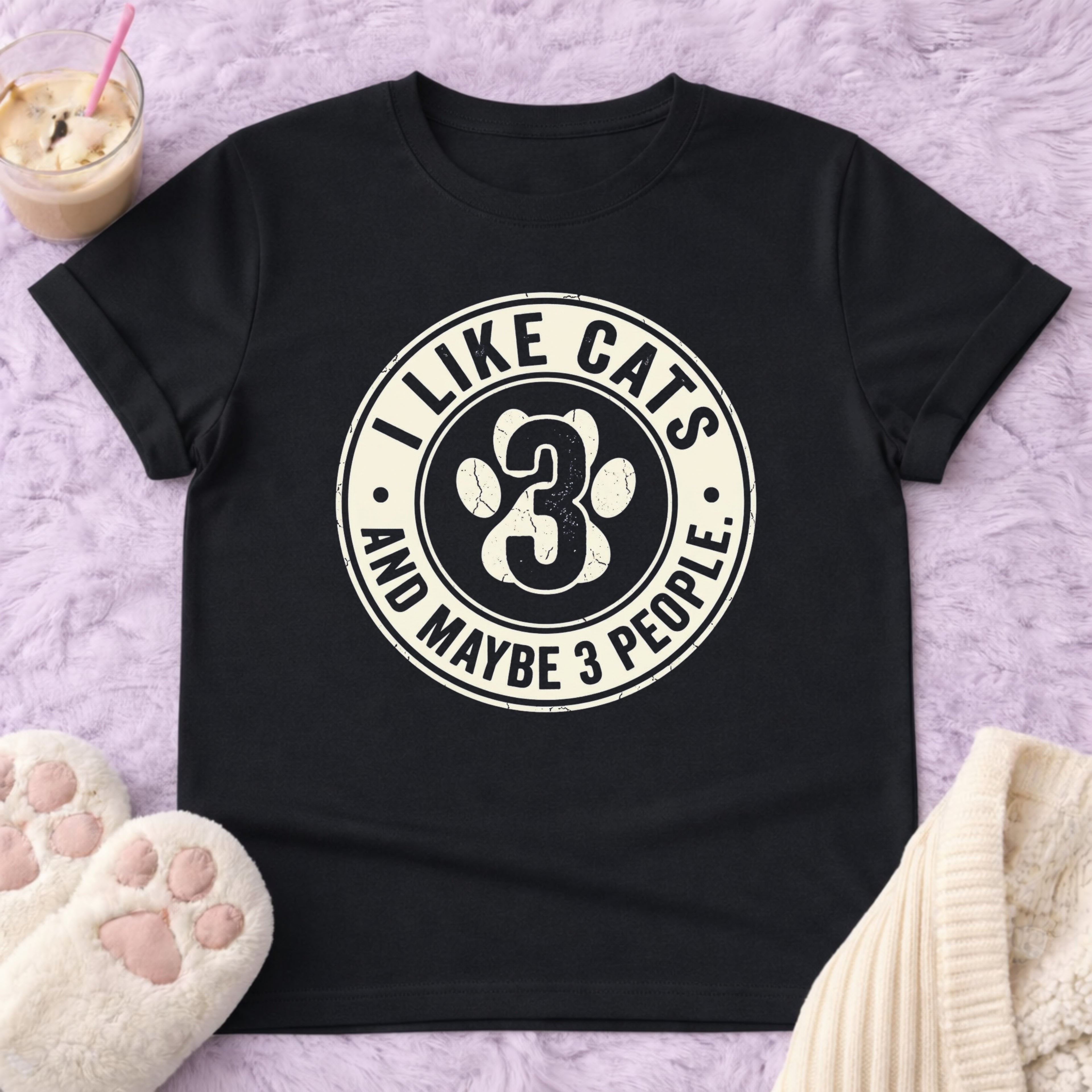 I Like Cats - And Maybe 3 People Retro T-Shirt