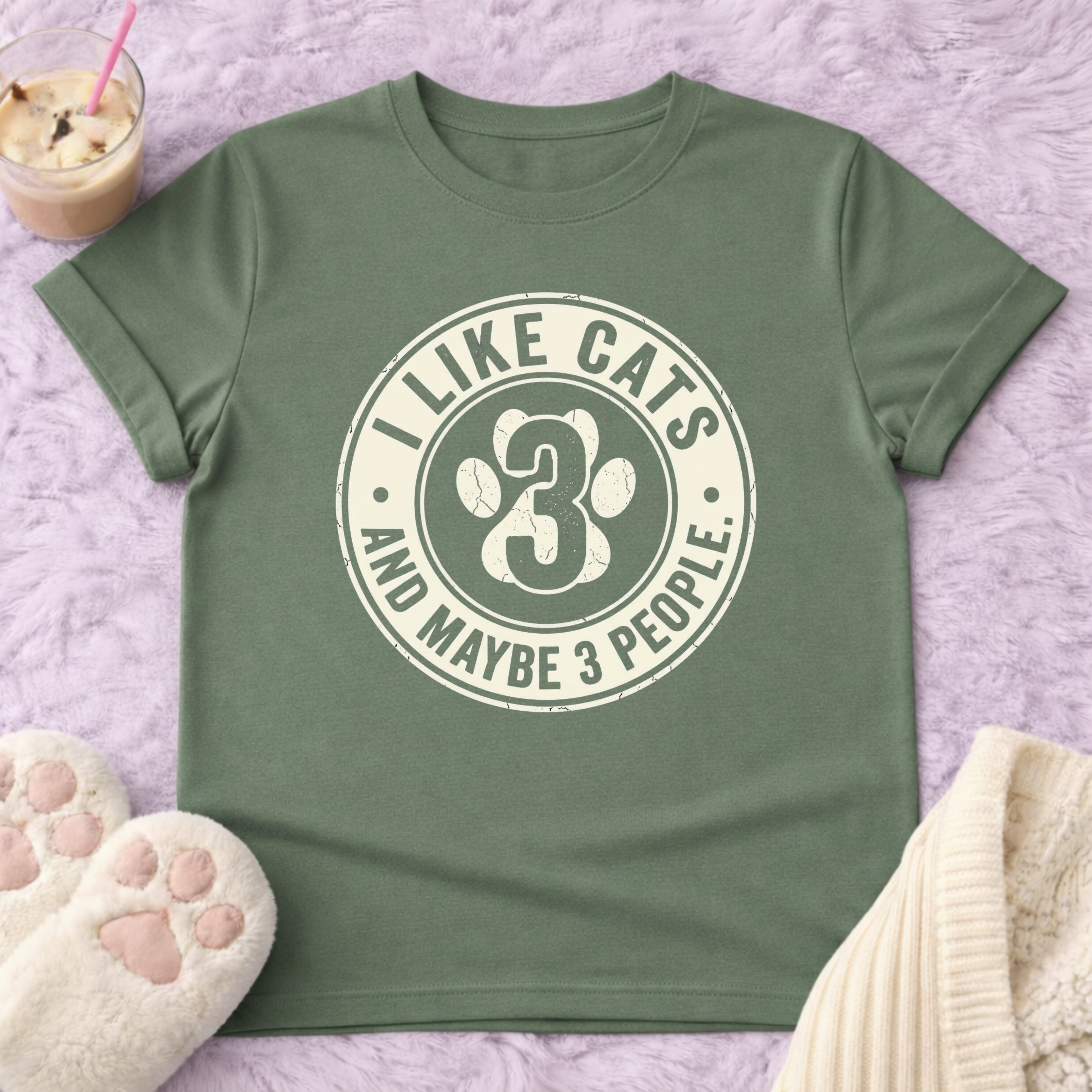 I Like Cats - And Maybe 3 People Retro T-Shirt