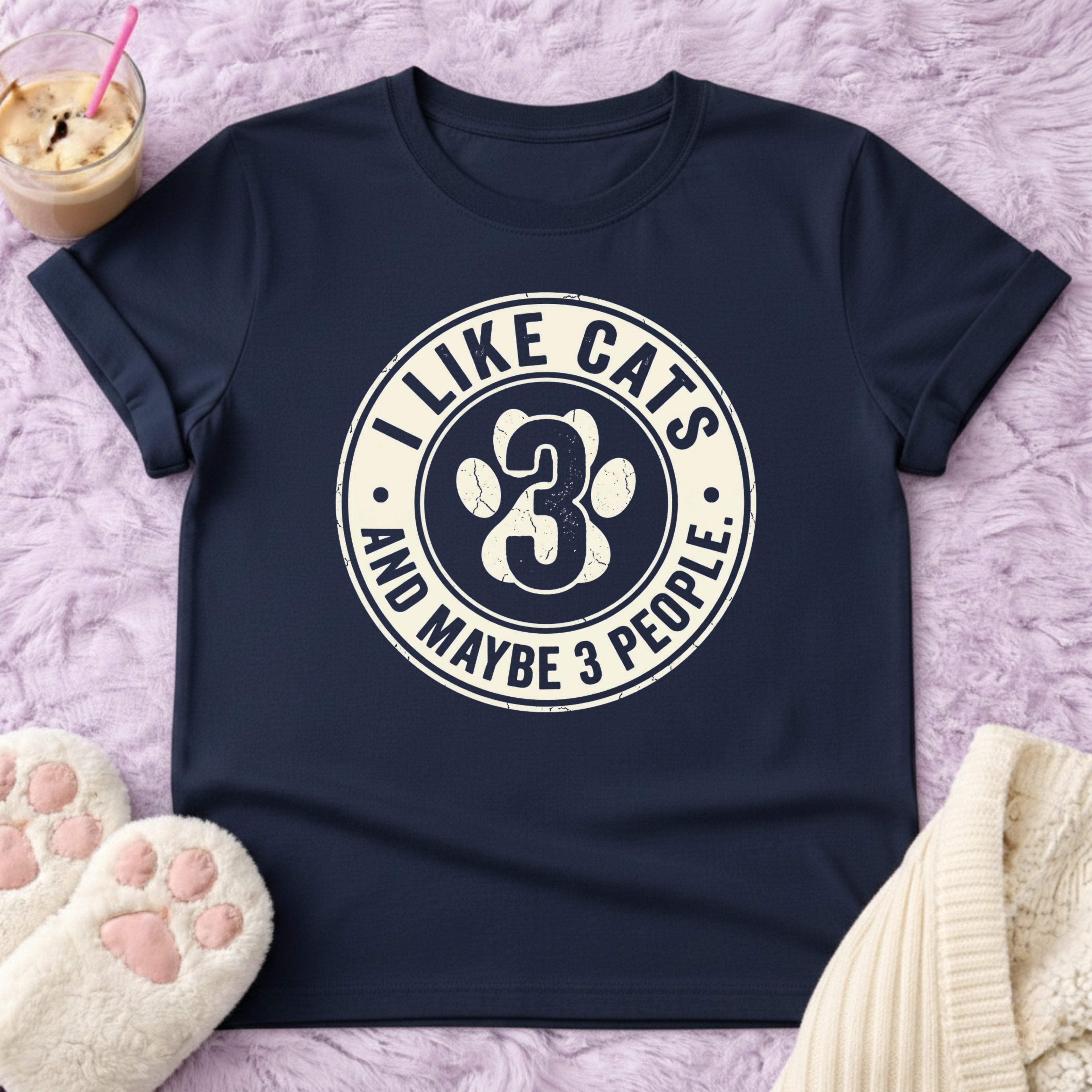 I Like Cats - And Maybe 3 People Retro T-Shirt