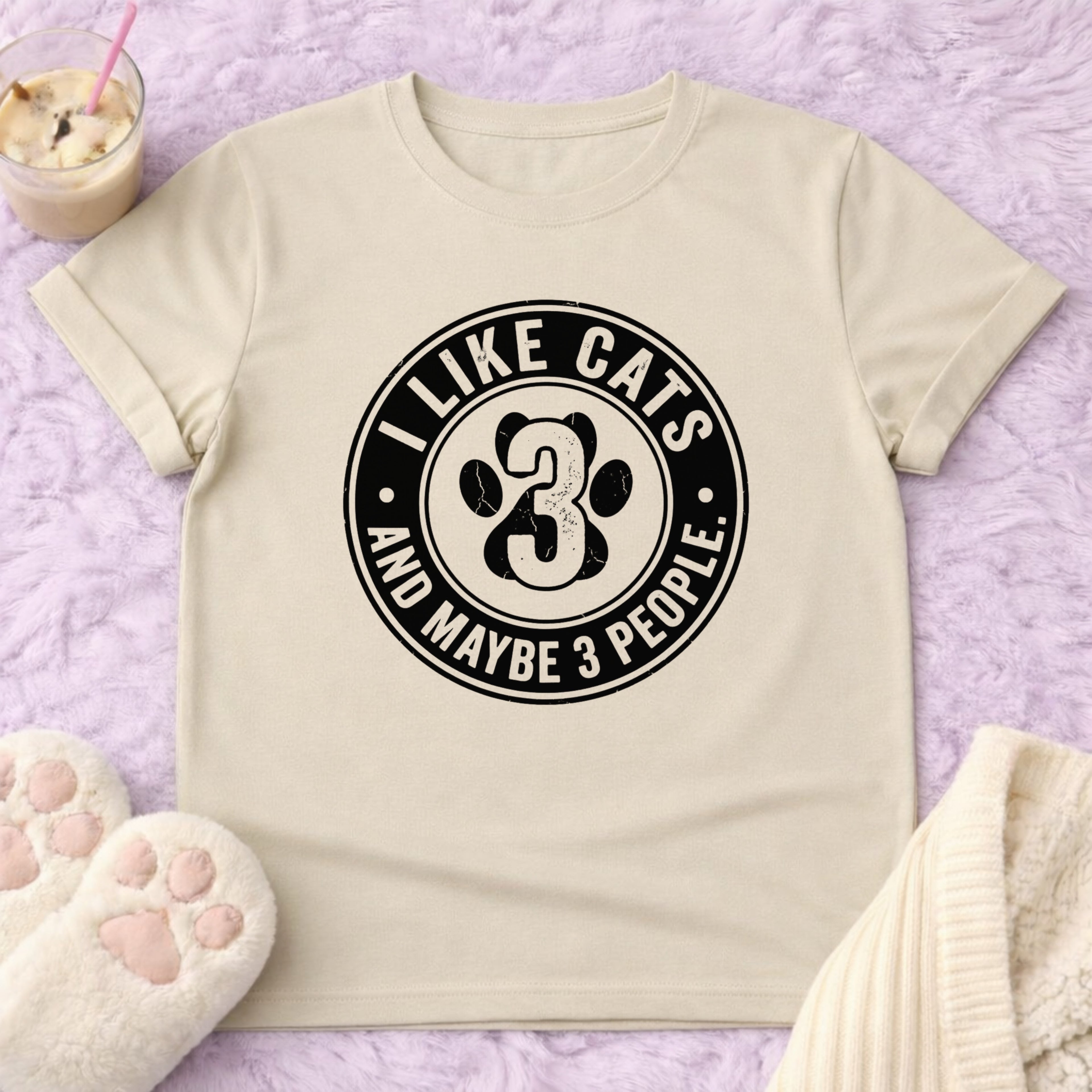 I Like Cats - And Maybe 3 People Retro T-Shirt