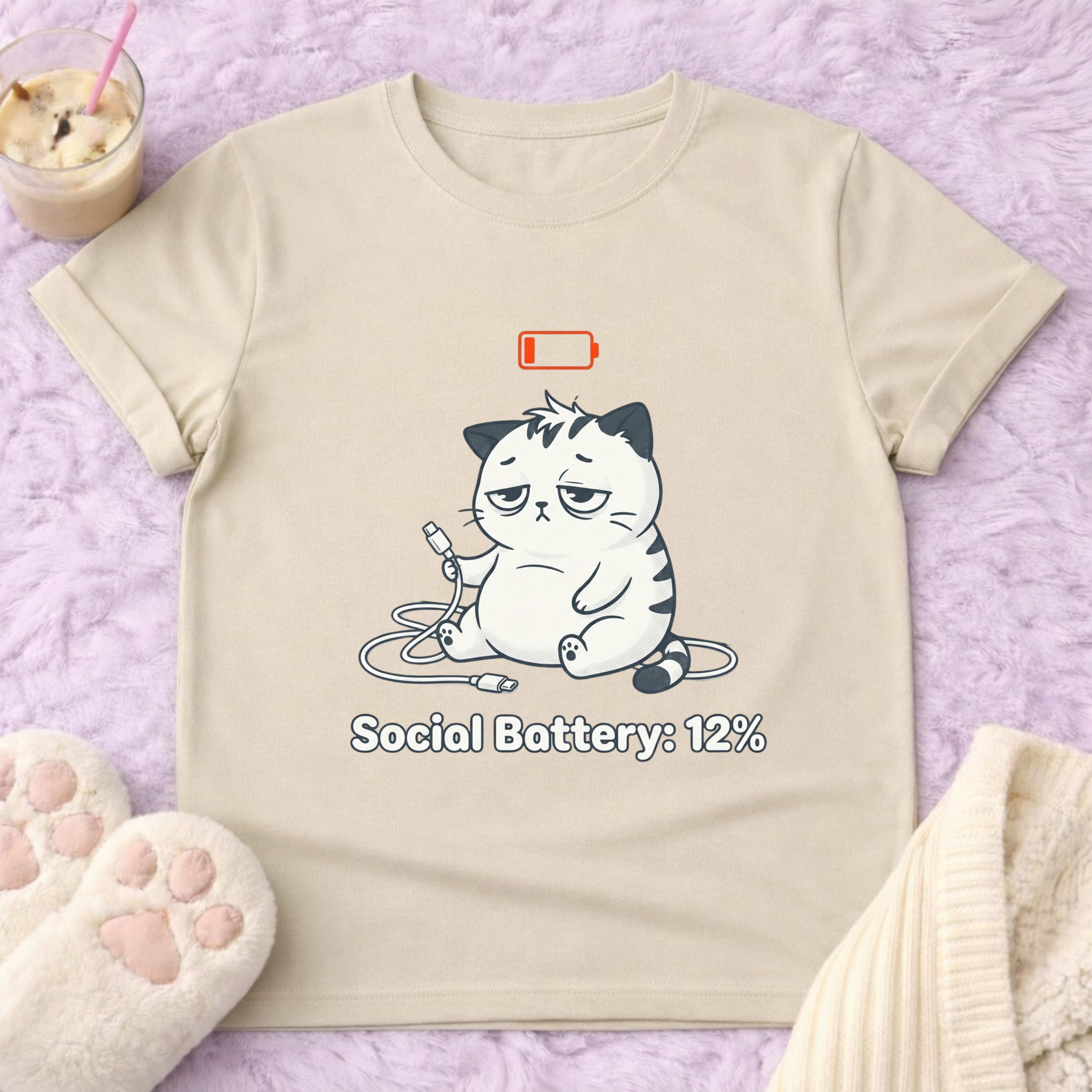 Social Battery: 12% T-Shirt