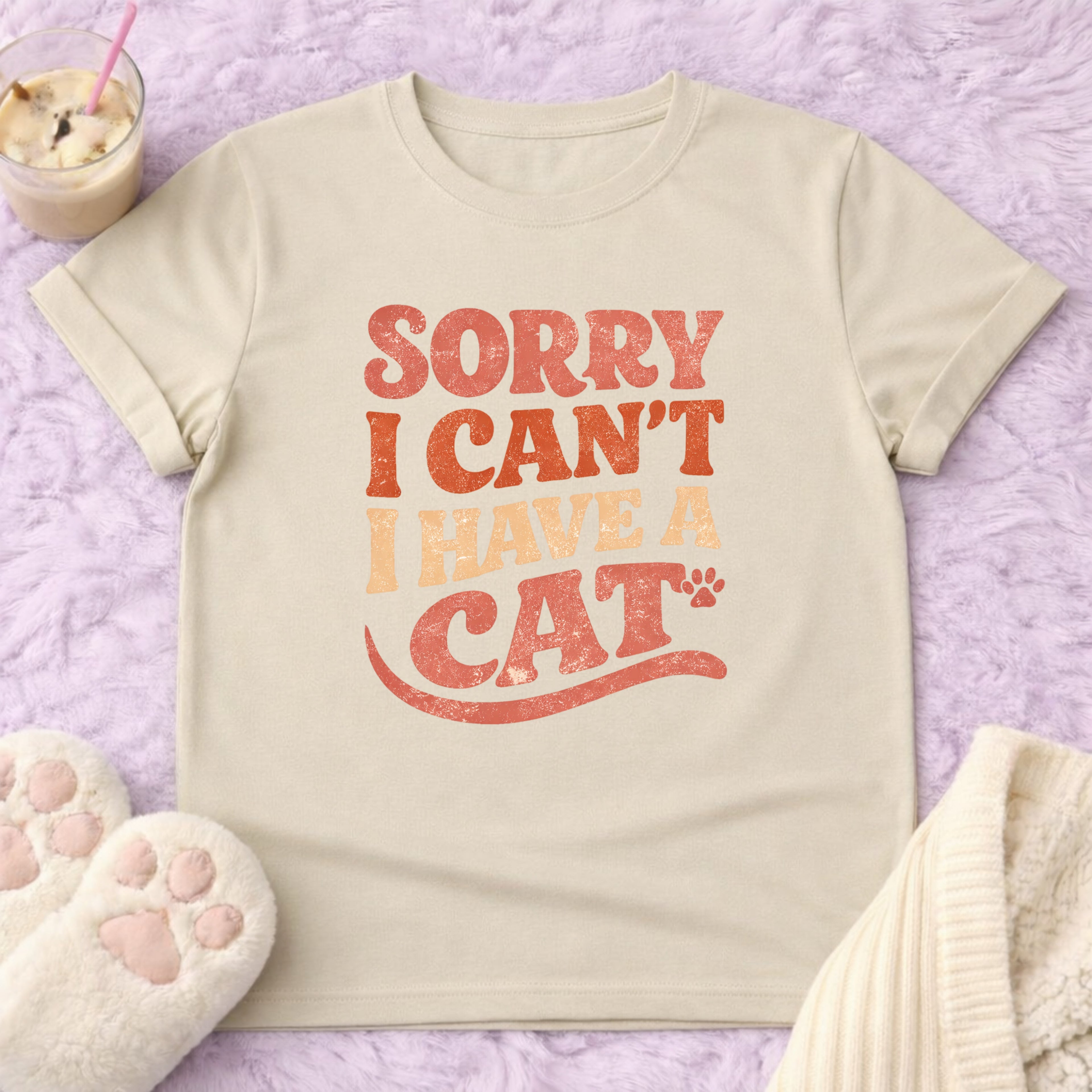 Sorry I Cant I Have a Cat T-Shirt